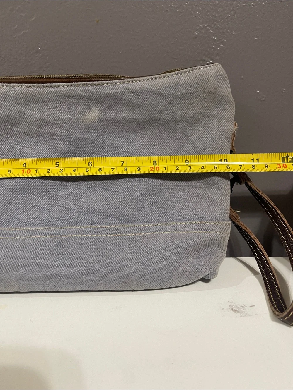 Myra Bag Woven Chevron Wristlet Clutch